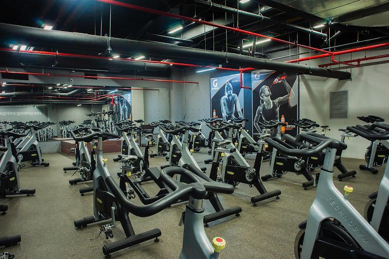 Hotel Wyndham Bogotá Exteriér fotografie A typical spinning class